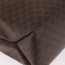 CELINE Macadam Canvas Tote Bag PVC Leather Brown Gold Auth 181314-10