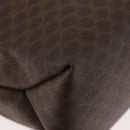CELINE Macadam Canvas Tote Bag PVC Leather Brown Gold Auth 181314-12