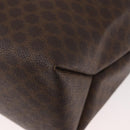 CELINE Macadam Canvas Tote Bag PVC Leather Brown Gold Auth 181314-13