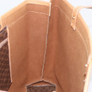 CELINE Macadam Canvas Tote Bag PVC Leather Brown Gold Auth 181314-17