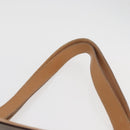 CELINE Macadam Canvas Tote Bag PVC Leather Brown Gold Auth 181314-8