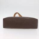 CELINE Macadam Canvas Tote Bag PVC Leather Brown Gold Auth 181314-9