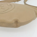 GUCCI Soho Shoulder Bag Leather Beige Gold 308361 Auth 181315A-10