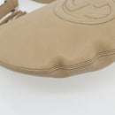 GUCCI Soho Shoulder Bag Leather Beige Gold 308361 Auth 181315A-11