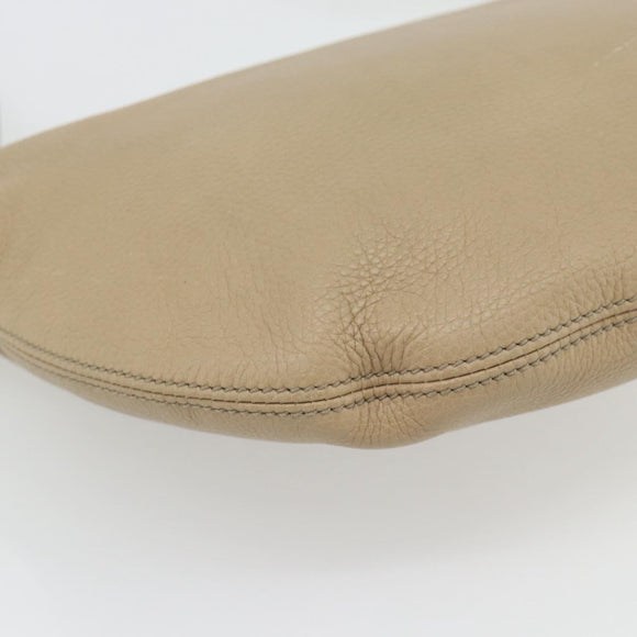 GUCCI Soho Shoulder Bag Leather Beige Gold 308361 Auth 181315A