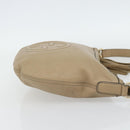 GUCCI Soho Shoulder Bag Leather Beige Gold 308361 Auth 181315A-5
