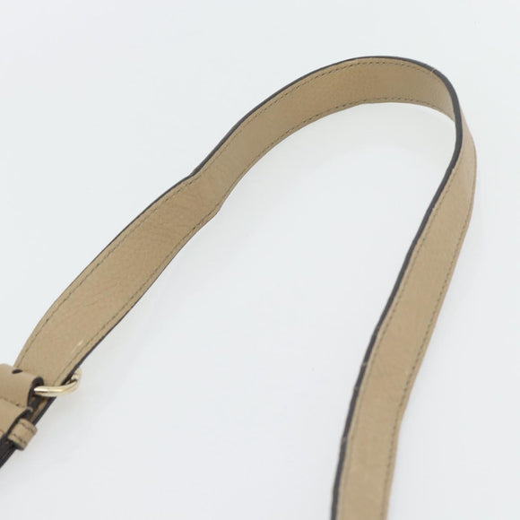 GUCCI Soho Shoulder Bag Leather Beige Gold 308361 Auth 181315A