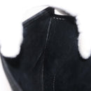 Christian Dior Ketten-Schultertasche Leder Schwarz Gold Auth 181317-19