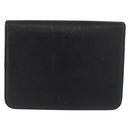 Christian Dior Ketten-Schultertasche Leder Schwarz Gold Auth 181317-2