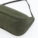 PRADA Accessory Pouch Nylon Green Gold Auth 181325A-8