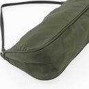 PRADA Accessory Pouch Nylon Green Gold Auth 181325A-17