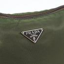 PRADA Accessory Pouch Nylon Green Gold Auth 181325A-18