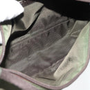 PRADA Accessory Pouch Nylon Green Gold Auth 181325A-11