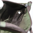 PRADA Accessory Pouch Nylon Green Gold Auth 181325A-20