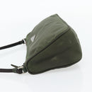 PRADA Accessory Pouch Nylon Green Gold Auth 181325A-3