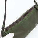 PRADA Accessory Pouch Nylon Green Gold Auth 181325A-6