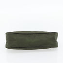 PRADA Accessory Pouch Nylon Green Gold Auth 181325A-5