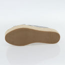 Miu Miu Glitter Sandals Raffia Silver Auth 181327A-16