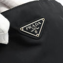 PRADA Hand Bag Nylon Black Silver Auth 181329-17