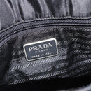 PRADA Hand Bag Nylon Black Silver Auth 181329-10