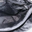 PRADA Hand Bag Nylon Black Silver Auth 181329-18