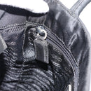 PRADA Hand Bag Nylon Black Silver Auth 181329-20