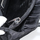 PRADA Hand Bag Nylon Black Silver Auth 181329-22