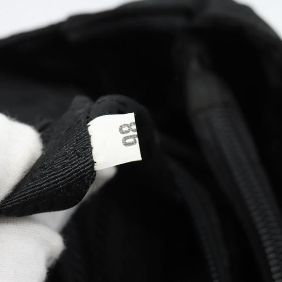 PRADA Hand Bag Nylon Black Silver Auth 181329
