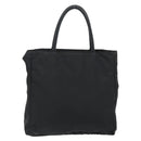 PRADA Hand Bag Nylon Black Silver Auth 181329-2