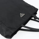 PRADA Hand Bag Nylon Black Silver Auth 181329-6