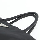 PRADA Hand Bag Nylon Black Silver Auth 181329-8