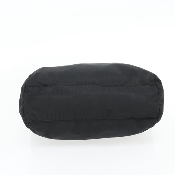 PRADA Hand Bag Nylon Black Silver Auth 181329