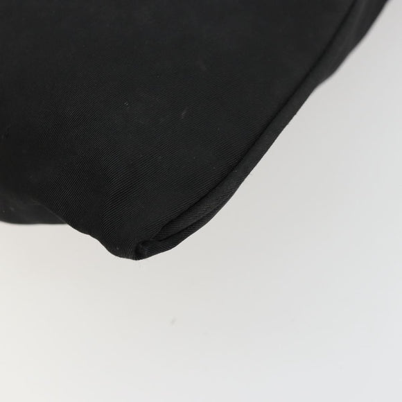 PRADA Umhängetasche Nylon Schwarz Silber Auth 181330