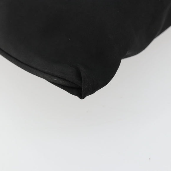 PRADA Umhängetasche Nylon Schwarz Silber Auth 181330