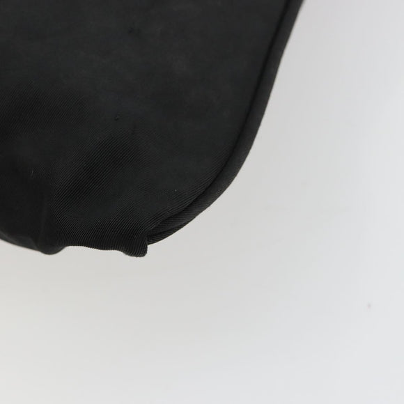 PRADA Umhängetasche Nylon Schwarz Silber Auth 181330