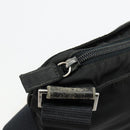 PRADA Umhängetasche Nylon Schwarz Silber Auth 181330-9