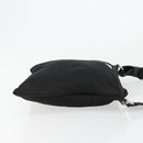 PRADA Umhängetasche Nylon Schwarz Silber Auth 181330-3