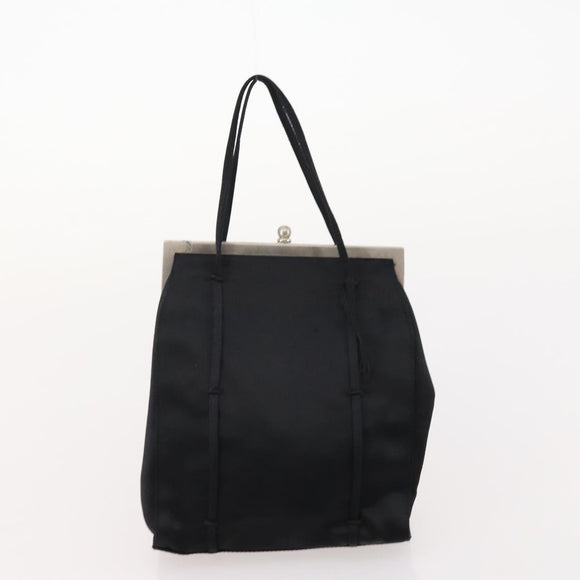 PRADA Shoulder Bag Nylon Suede 2 Set Black Silver Auth 181335