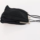 PRADA Shoulder Bag Nylon Suede 2 Set Black Silver Auth 181335-12