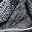 PRADA Shoulder Bag Nylon Suede 2 Set Black Silver Auth 181335-9