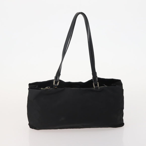 PRADA Schoudertas Nylon 2-delig Zwart Auth 181336
