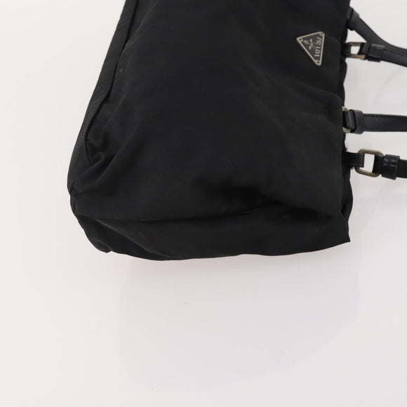 PRADA Schoudertas Nylon 2-delig Zwart Auth 181336