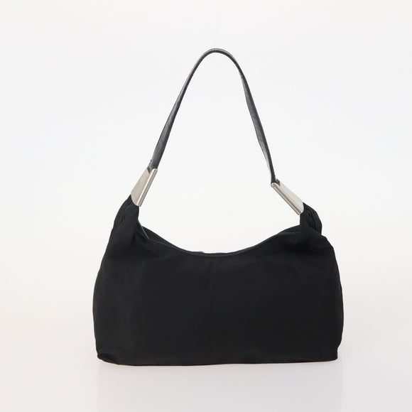 PRADA Schoudertas Nylon 2-delig Zwart Auth 181336