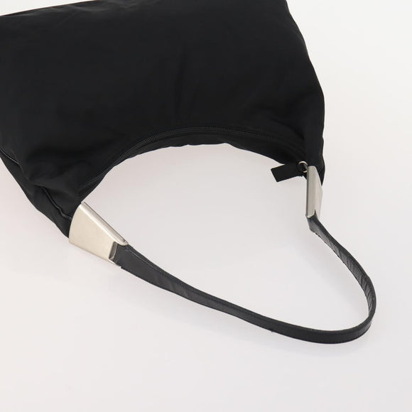 PRADA Schoudertas Nylon 2-delig Zwart Auth 181336