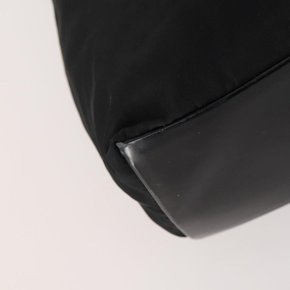 PRADA Schoudertas Nylon 2-delig Zwart Auth 181336