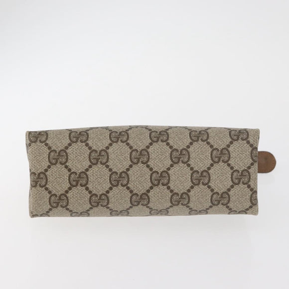 GUCCI GG Supreme Pouch PVC 2 Set Beige Gold Auth 181337