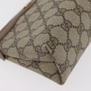 GUCCI GG Supreme Pouch PVC 2 Set Beige Gold Auth 181337-14