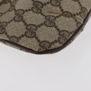 GUCCI GG Supreme Pouch PVC 2 Set Beige Gold Auth 181337-7