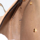 Christian Dior Honeycomb Canvas Shoulder Bag PVC Black Gold Auth 181344-19