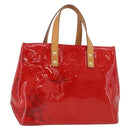 LOUIS VUITTON Monogram Vernis Reade PM Hand Bag Red Rouge M91088 LV Auth 181345-1